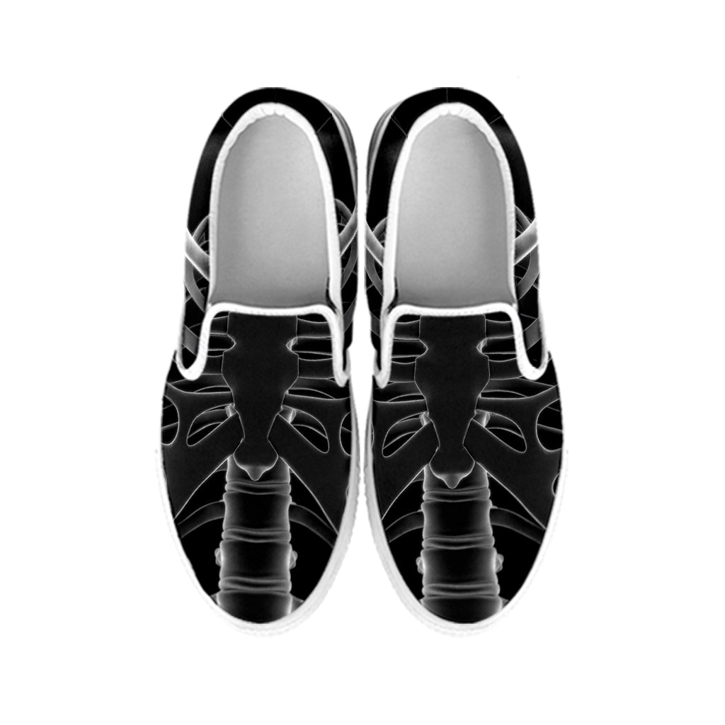 Radiologist X-Ray Film Print White Slip On Shoes
