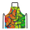 Rainbow Butterfly Pattern Print Apron