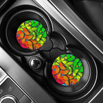 Rainbow Butterfly Pattern Print Car Coasters