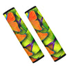 Rainbow Butterfly Pattern Print Car Seat Belt Covers