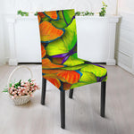 Rainbow Butterfly Pattern Print Dining Chair Slipcover