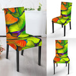 Rainbow Butterfly Pattern Print Dining Chair Slipcover