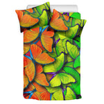 Rainbow Butterfly Pattern Print Duvet Cover Bedding Set