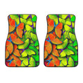 Rainbow Butterfly Pattern Print Front Car Floor Mats