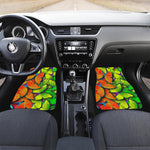 Rainbow Butterfly Pattern Print Front Car Floor Mats