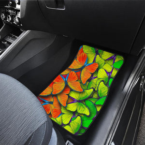 Rainbow Butterfly Pattern Print Front Car Floor Mats