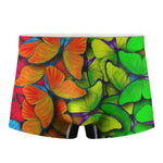 Rainbow Butterfly Pattern Print Men's Boxer Briefs