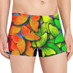 Rainbow Butterfly Pattern Print Men's Boxer Briefs