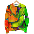 Rainbow Butterfly Pattern Print Men's Crewneck Sweatshirt