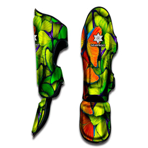 Rainbow Butterfly Pattern Print Muay Thai Shin Guard