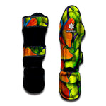 Rainbow Butterfly Pattern Print Muay Thai Shin Guard