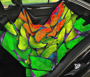 Rainbow Butterfly Pattern Print Pet Car Back Seat Cover