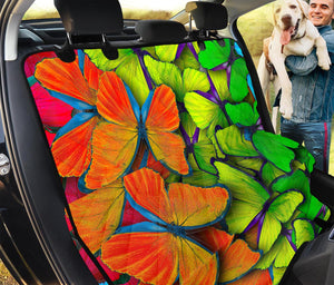 Rainbow Butterfly Pattern Print Pet Car Back Seat Cover