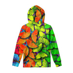 Rainbow Butterfly Pattern Print Pullover Hoodie