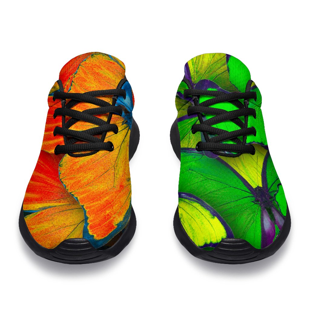 Rainbow Butterfly Pattern Print Sport Shoes GearFrost