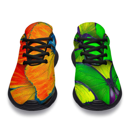 Rainbow Butterfly Pattern Print Sport Shoes GearFrost