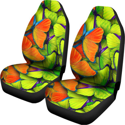 Rainbow Butterfly Pattern Print Universal Fit Car Seat Covers