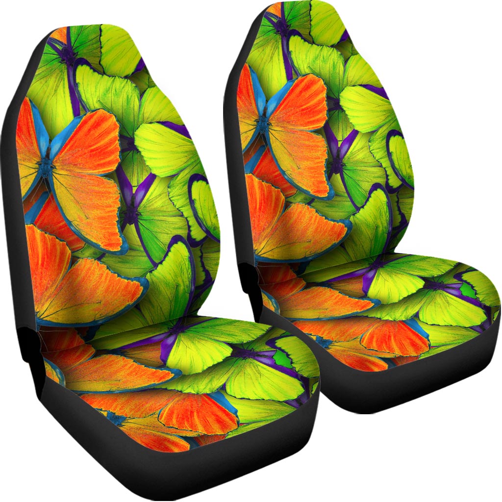 Rainbow Butterfly Pattern Print Universal Fit Car Seat Covers