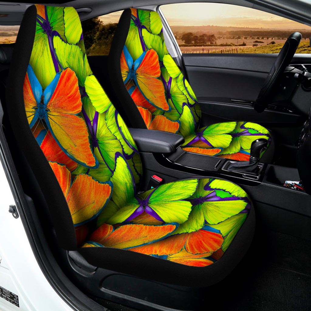 Rainbow Butterfly Pattern Print Universal Fit Car Seat Covers