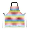 Rainbow Chevron Pattern Print Apron