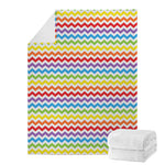 Rainbow Chevron Pattern Print Blanket