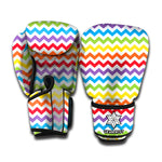 Rainbow Chevron Pattern Print Boxing Gloves