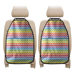Rainbow Chevron Pattern Print Car Seat Organizers