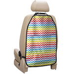 Rainbow Chevron Pattern Print Car Seat Organizers