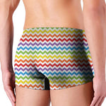 Rainbow Chevron Pattern Print Men's Boxer Briefs