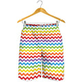 Rainbow Chevron Pattern Print Men's Shorts