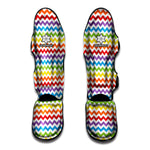 Rainbow Chevron Pattern Print Muay Thai Shin Guard