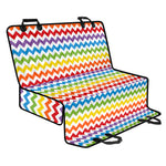 Rainbow Chevron Pattern Print Pet Car Back Seat Cover