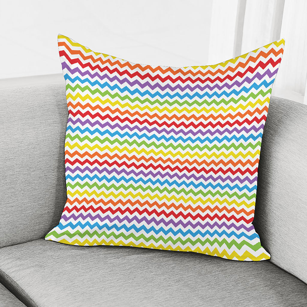 Rainbow Chevron Pattern Print Pillow Cover