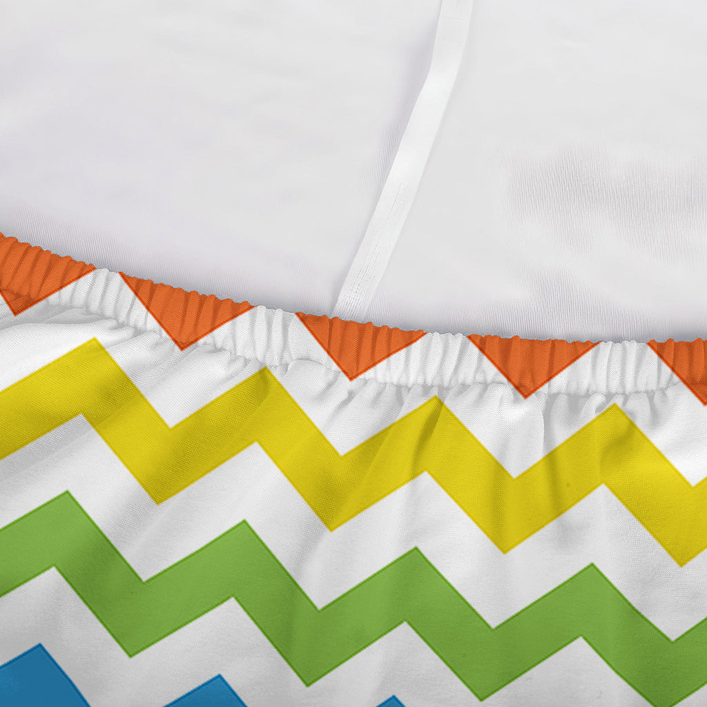 Rainbow Chevron Pattern Print Sofa Cover