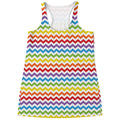 Rainbow Chevron Pattern Print Women's Racerback Tank Top