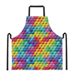 Rainbow Cubes Pattern Print Apron