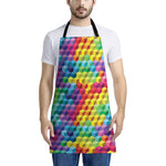 Rainbow Cubes Pattern Print Apron