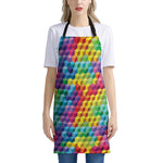Rainbow Cubes Pattern Print Apron