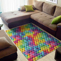 Rainbow Cubes Pattern Print Floor Mat