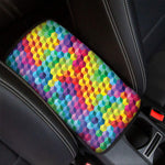 Rainbow Cubes Pattern Print Car Center Console Cover