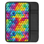 Rainbow Cubes Pattern Print Car Center Console Cover