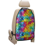 Rainbow Cubes Pattern Print Car Seat Organizers