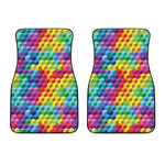 Rainbow Cubes Pattern Print Front Car Floor Mats