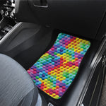 Rainbow Cubes Pattern Print Front Car Floor Mats