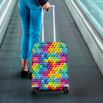 Rainbow Cubes Pattern Print Luggage Cover