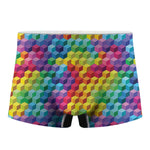 Rainbow Cubes Pattern Print Men's Boxer Briefs