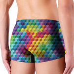 Rainbow Cubes Pattern Print Men's Boxer Briefs
