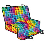 Rainbow Cubes Pattern Print Pet Car Back Seat Cover