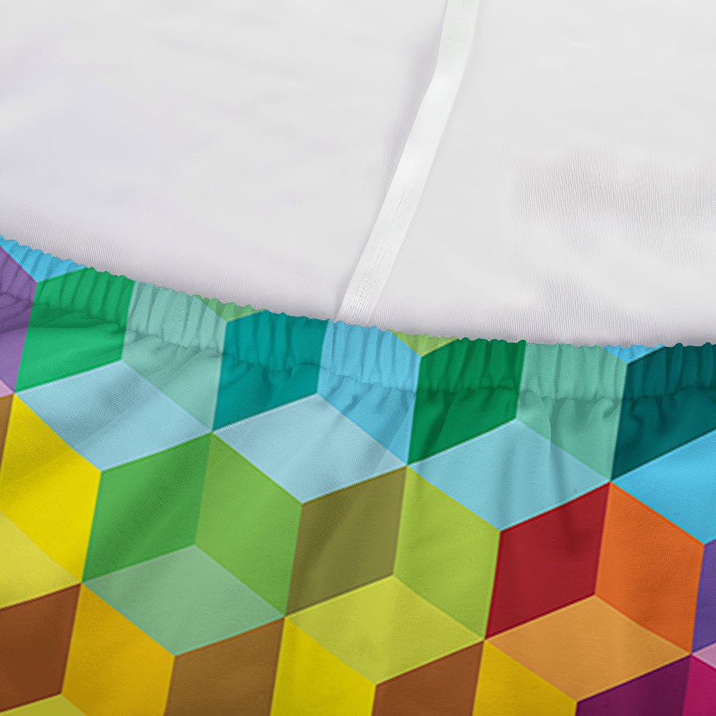 Rainbow Cubes Pattern Print Sofa Cover