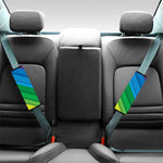Rainbow Diagonal Lines Pattern Print Car Seat Belt Covers
